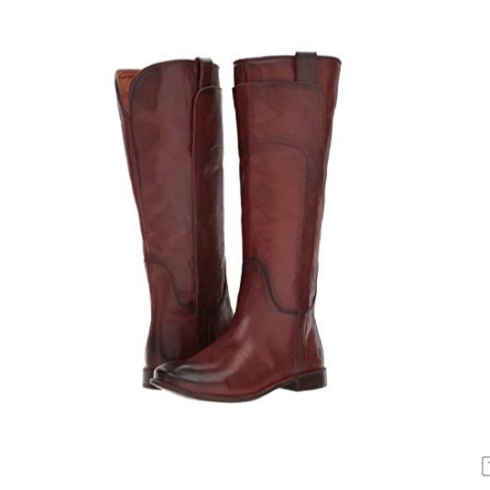 Frye Paige Tall Riding Boots Redwood Smooth 8.5